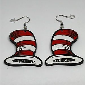 Earrings top hat teacher gift